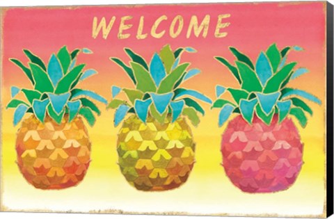 Framed Island Time Pineapples II Print