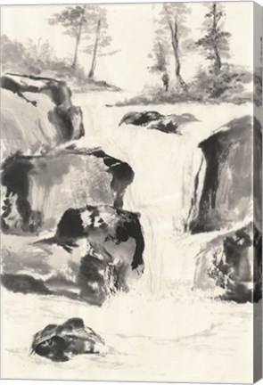 Framed Sumi Waterfall II Print