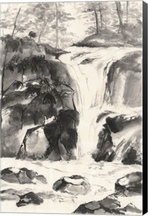 Framed Sumi Waterfall IV Print