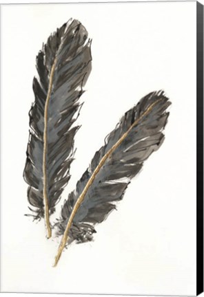 Framed Gold Feathers IV Print