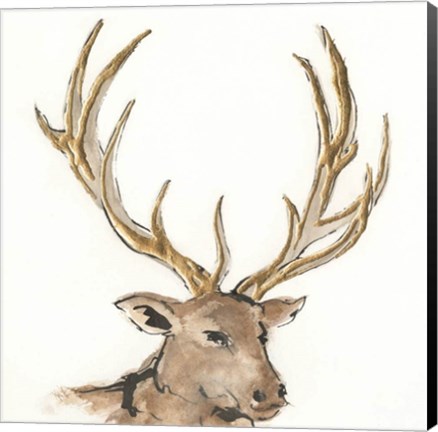 Framed Gilded Elk Print