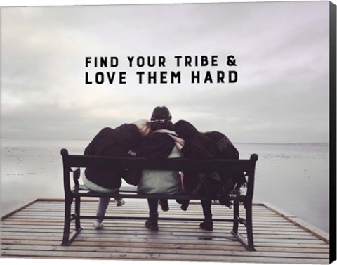 Framed Find Your Tribe - Friend Trio Color Print