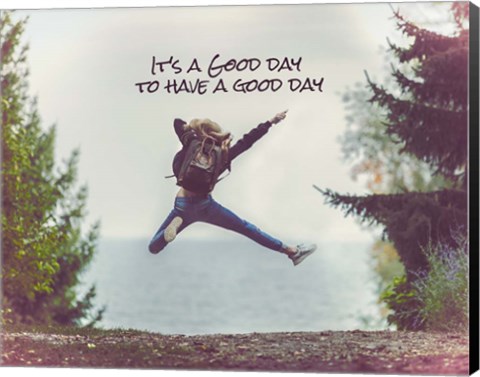 Framed It&#39;s a Good Day - Leap Color Print