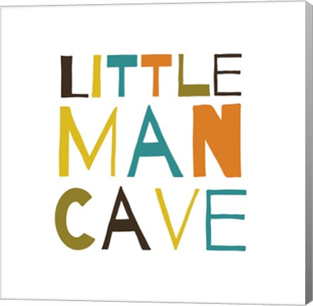 Framed Little Man Cave Warm Color Palette Print