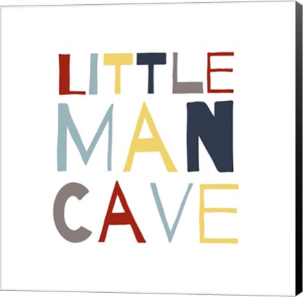 Framed Little Man Cave Primary Color Palette Print