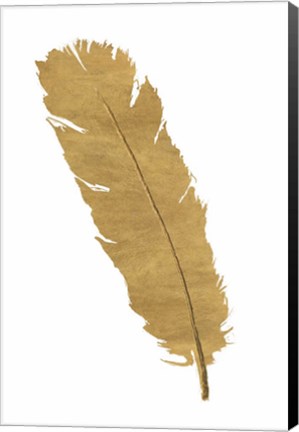 Framed Pure Gold Feather V Print