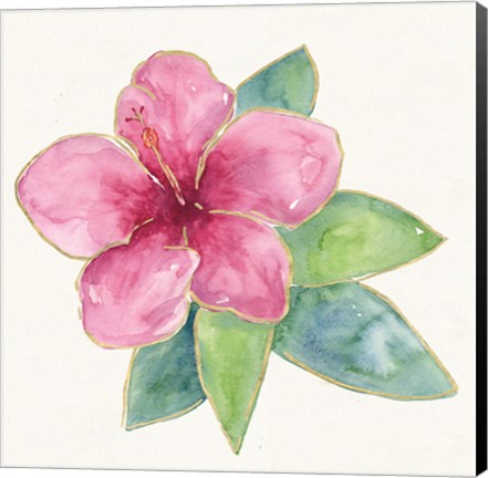 Framed Tropical Fun Flowers III Print
