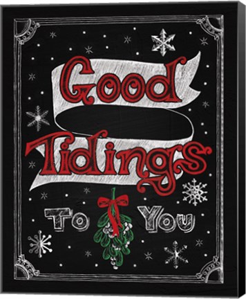 Framed Christmas Chalkboard IV Print