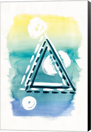 Framed Offset Shapes Triangle Print