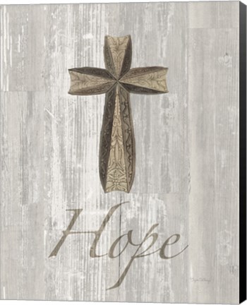 Framed Words for Worship Hope on Wood Print