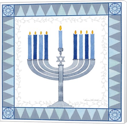 Framed Celebrating Hanukkah III Print