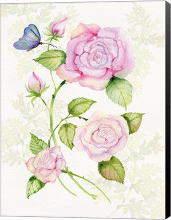 Framed Floral Delight IV Butterflies Print