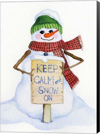 Framed Snowman Saying I Print
