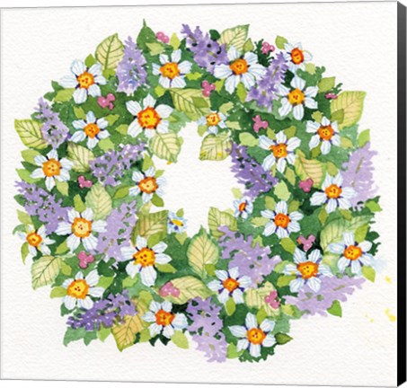 Framed Spring Wreath IV Print