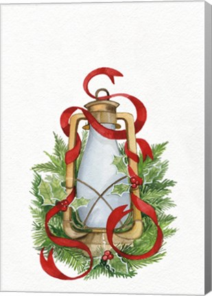 Framed Holiday Lantern III Print