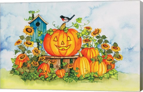 Framed Halloween Pumpkins Print