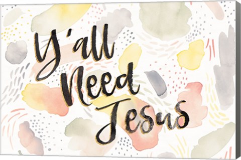 Framed Meadow Breeze VII Yall Need Jesus Print