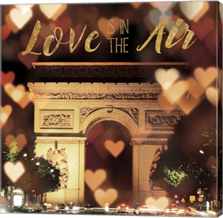 Framed Love is in the Air Arc de Triomphe Print