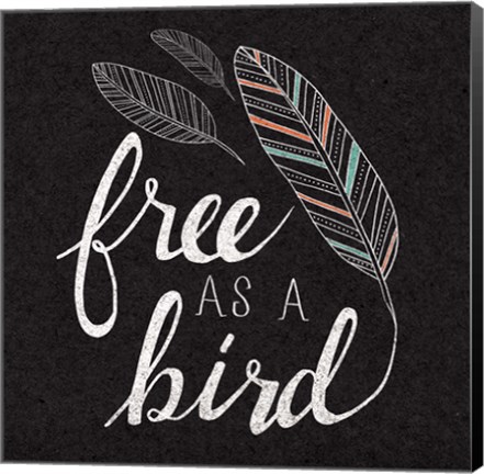 Framed Free as a Bird Black Print