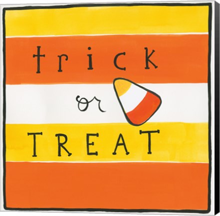 Framed Halloween Trick or Treat Candy Corn Print