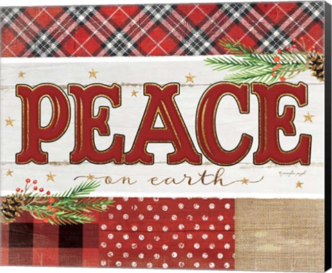 Framed Peace Plaid Print