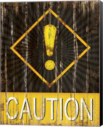 Framed Caution Print