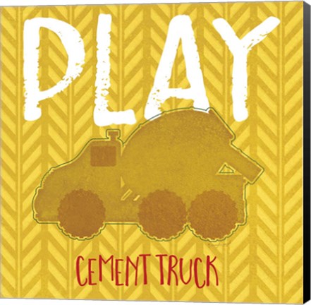 Framed Cement Truck Play Print