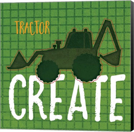 Framed Tractor Create Print