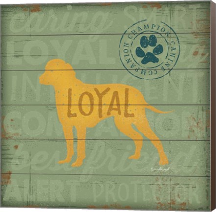 Framed Loyal Dog Print