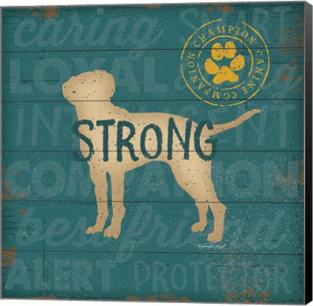 Framed Strong Dog Print