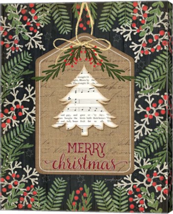 Framed Merry Christmas - Tree Print