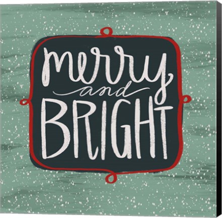 Framed Merry &amp; Bright Print