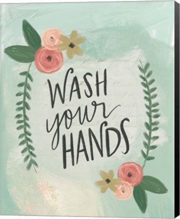 Framed Wash Your Hands Print