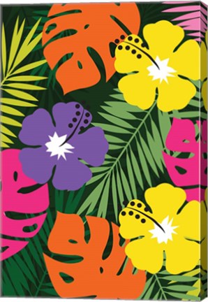 Framed Tropical Floral Print