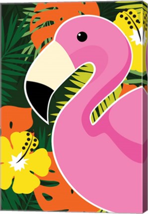 Framed Tropical Flamingo Print