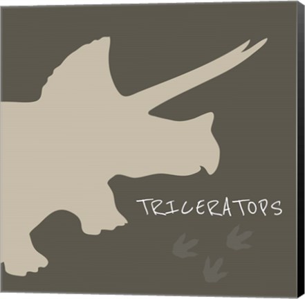 Framed Triceratops Print