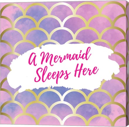 Framed Mermaid Sleeps Here Print