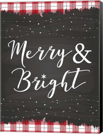 Framed Merry &amp; Bright Print