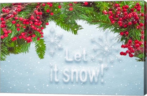 Framed Let It Snow Print