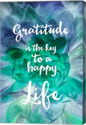 Framed Gratitude is the Key Print