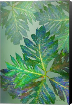 Framed Tropical Leaves III Print