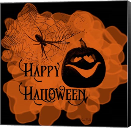 Framed Happy Halloween Pumpkin Print