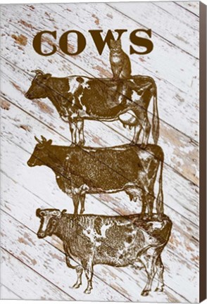 Framed Cows Print