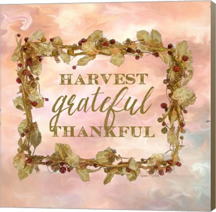 Framed Harvest, Grateful, Thankful Print