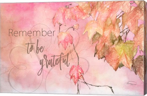 Framed Remember to Be Grateful Print