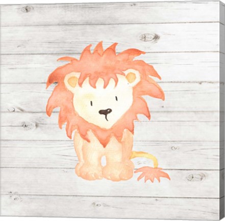 Framed Watercolor Lion Print