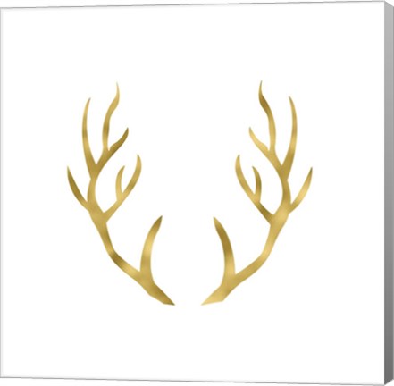 Framed Gold Antlers Print