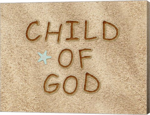 Framed Child of God Sand Print