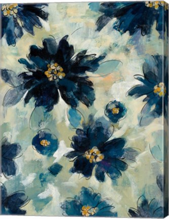 Framed Inky Floral II Print
