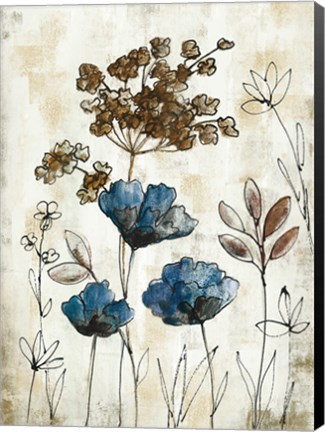 Framed Botanical Trio II Neutral Print